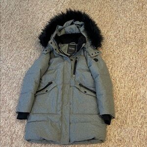 Noize Gray Parka with Faux Fur Hood